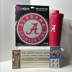 Alabama Crimson Tide Foldable Fan Set & Simply Modern Protein Shaker